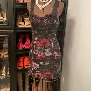 Free People Floral Print and Lace Dress- SP